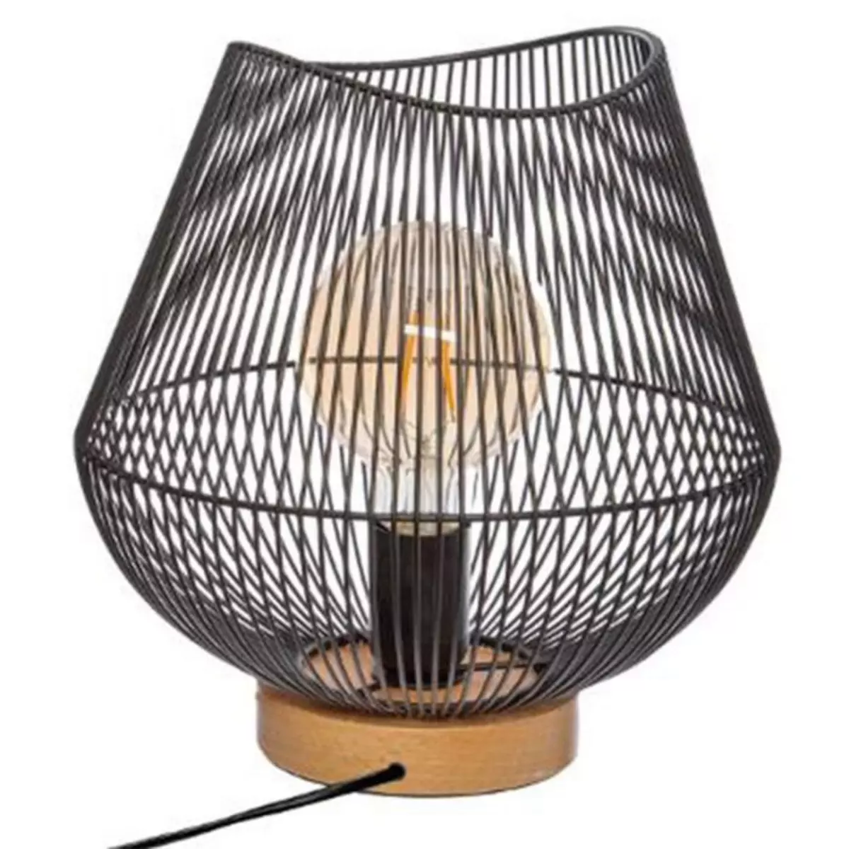 ATMOSPHERA Lampe à Poser Design en Métal  Jena  28cm Noir
