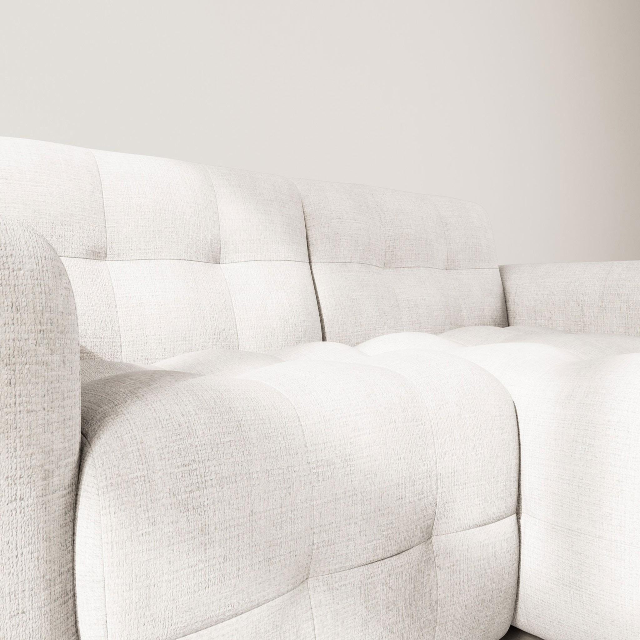 Voir la diapositive 4 : BEST MOBILIER Diane - canapé d'angle droit 4 places en velours texturé