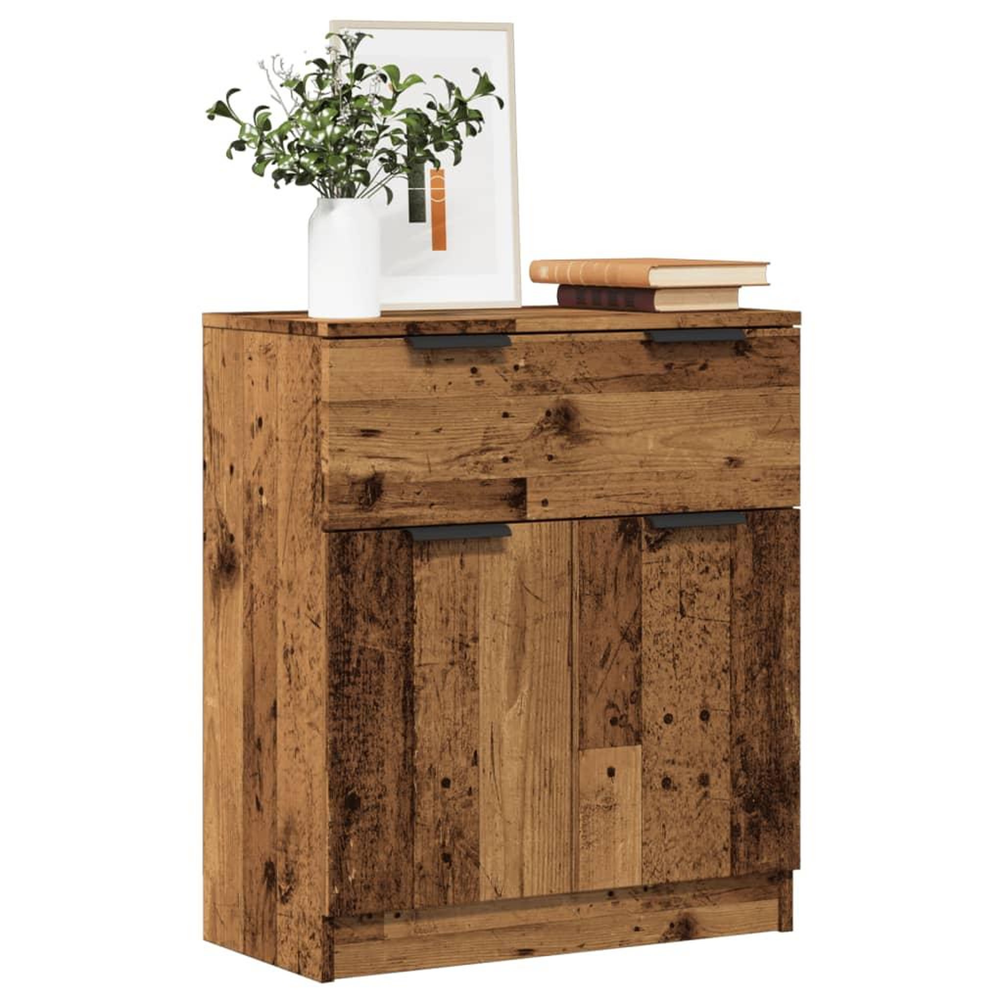 Voir la diapositive 1 : VIDAXL Buffet vieux bois 60x30x70 cm bois d'ingenierie