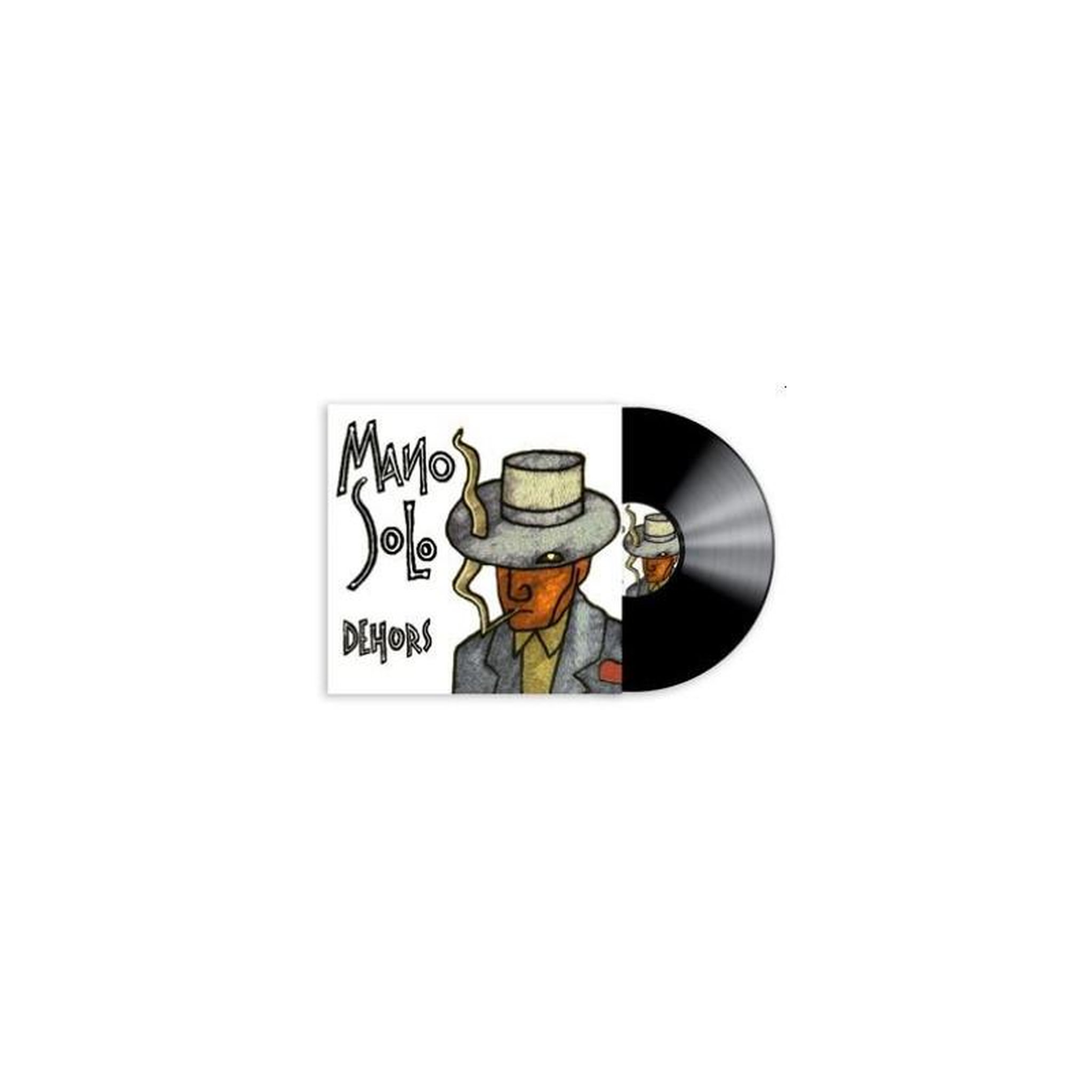 Cd single illustré dehors, pochette imprimée design blanc/noir