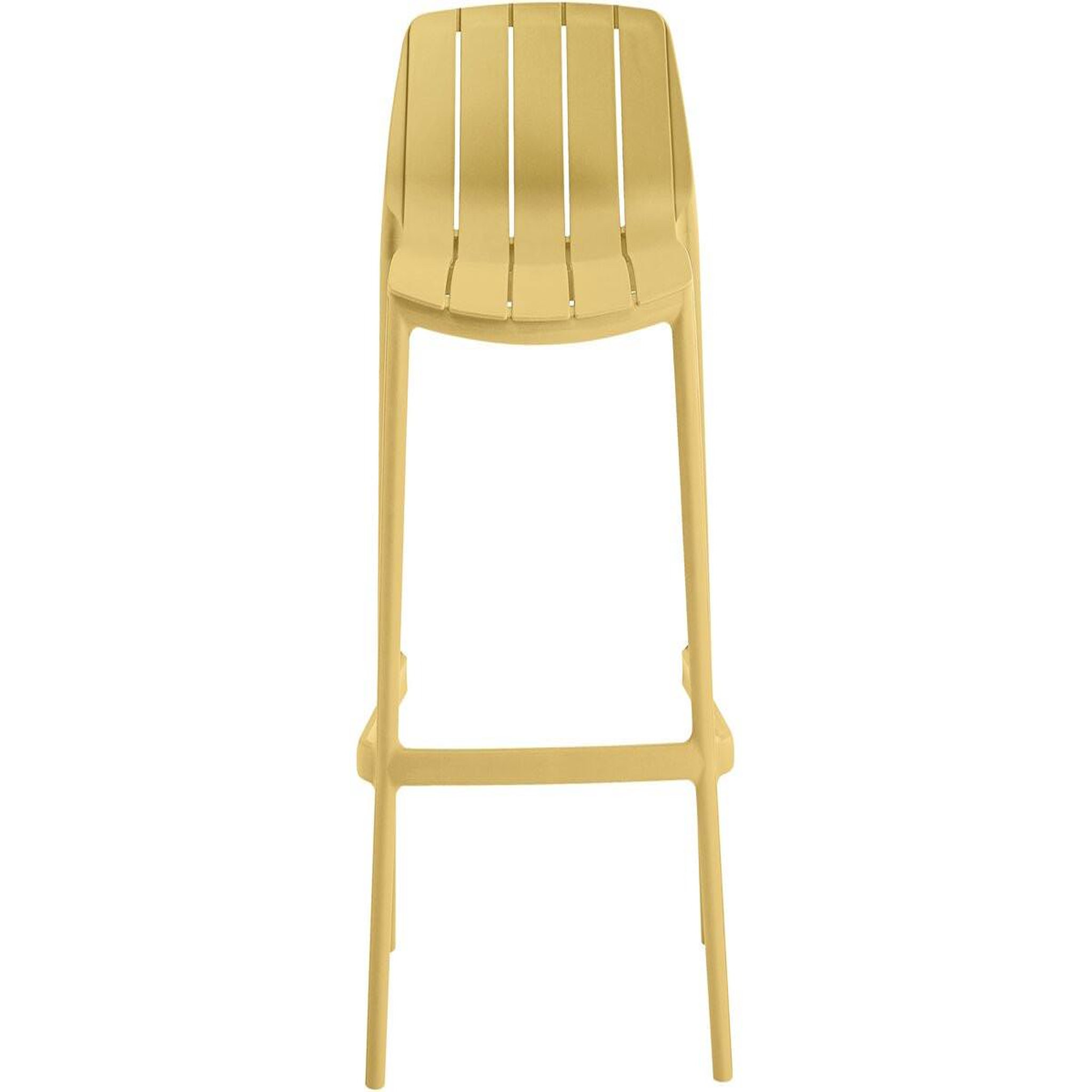 Voir la diapositive 4 : Habitat et Jardin Table et chaises hautes de bistrot empilables  vaena  - 2 places - jaune