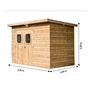 Voir la diapositive 8 : Habrita Abri de jardin bois - Autoclavé - 7,33m²