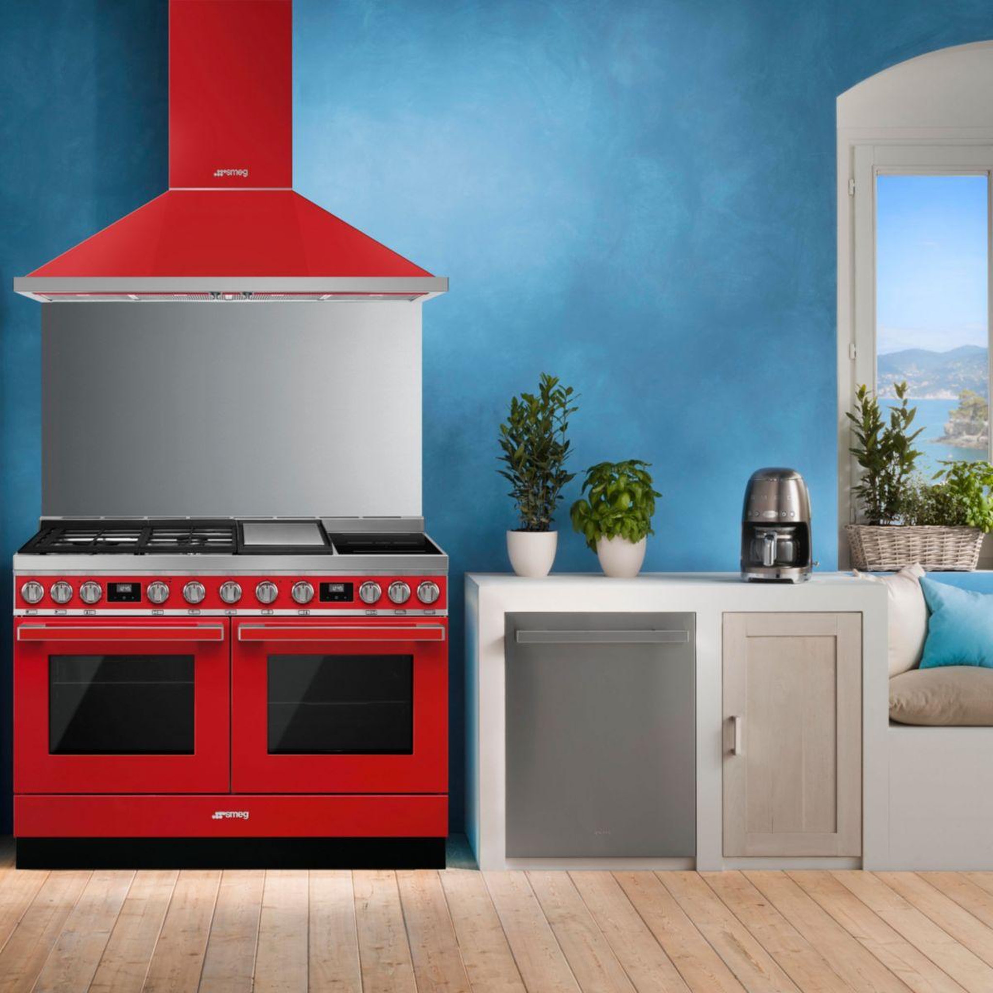 Voir la diapositive 5 : SMEG Piano de cuisson mixte cpf120igmpr