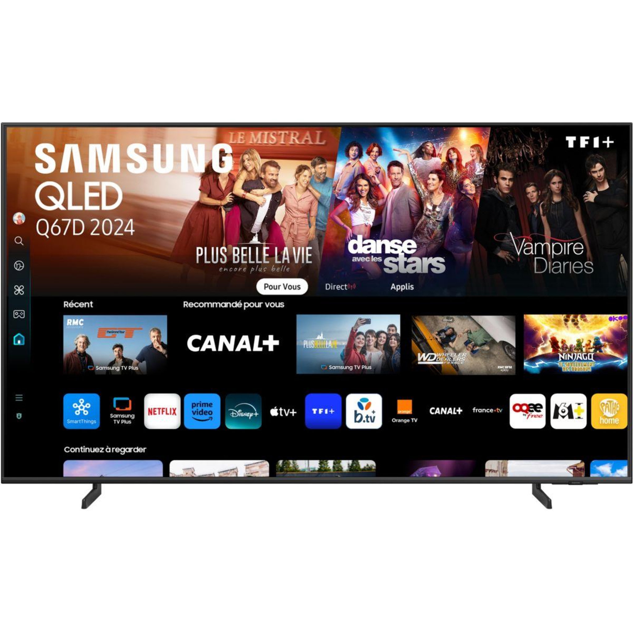 Voir la diapositive 1 : Samsung TV QLED TQ43Q67D 4K UHD AI Smart TV 2024