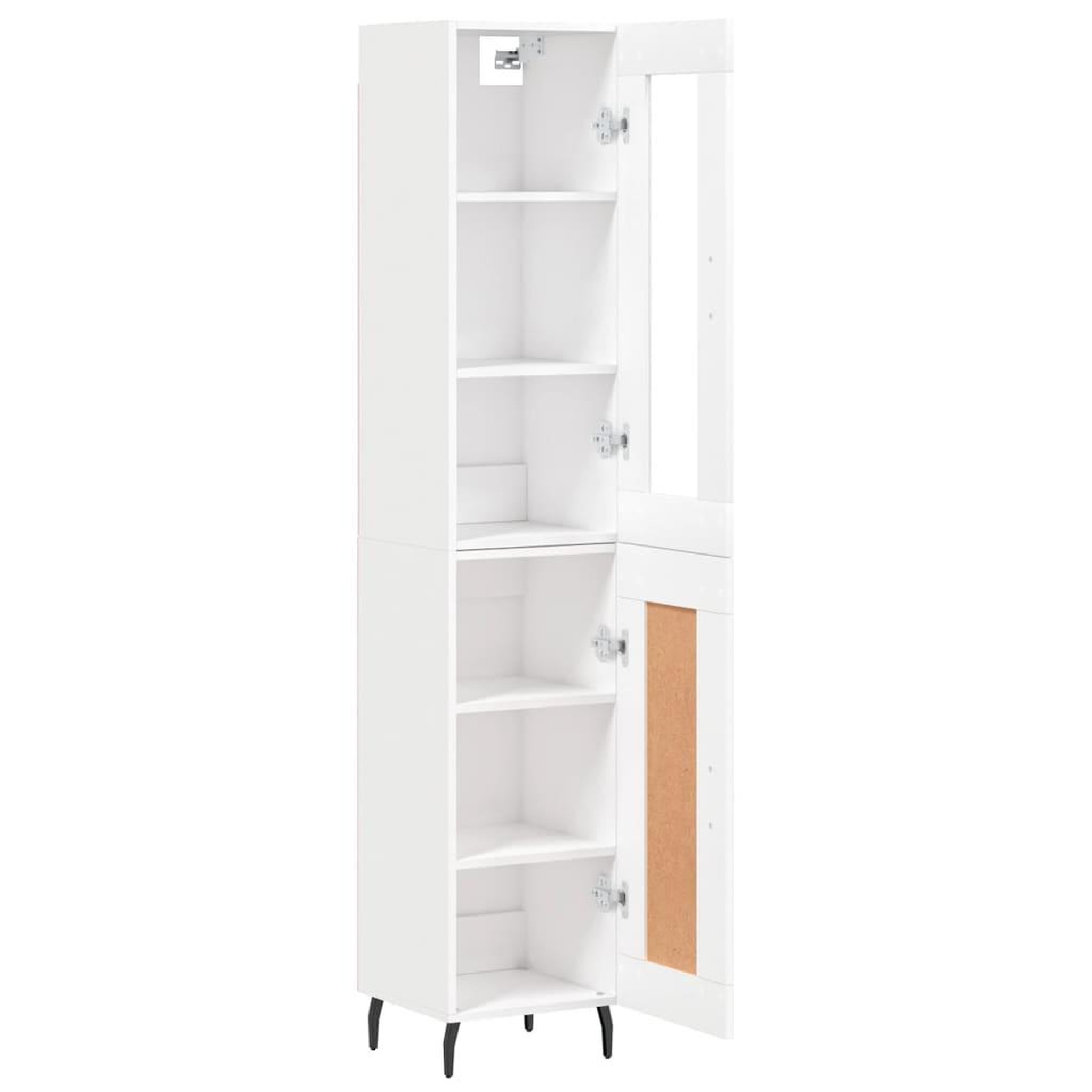 Voir la diapositive 4 : VIDAXL Buffet haut Blanc 34,5x34x180 cm Bois d'ingenierie