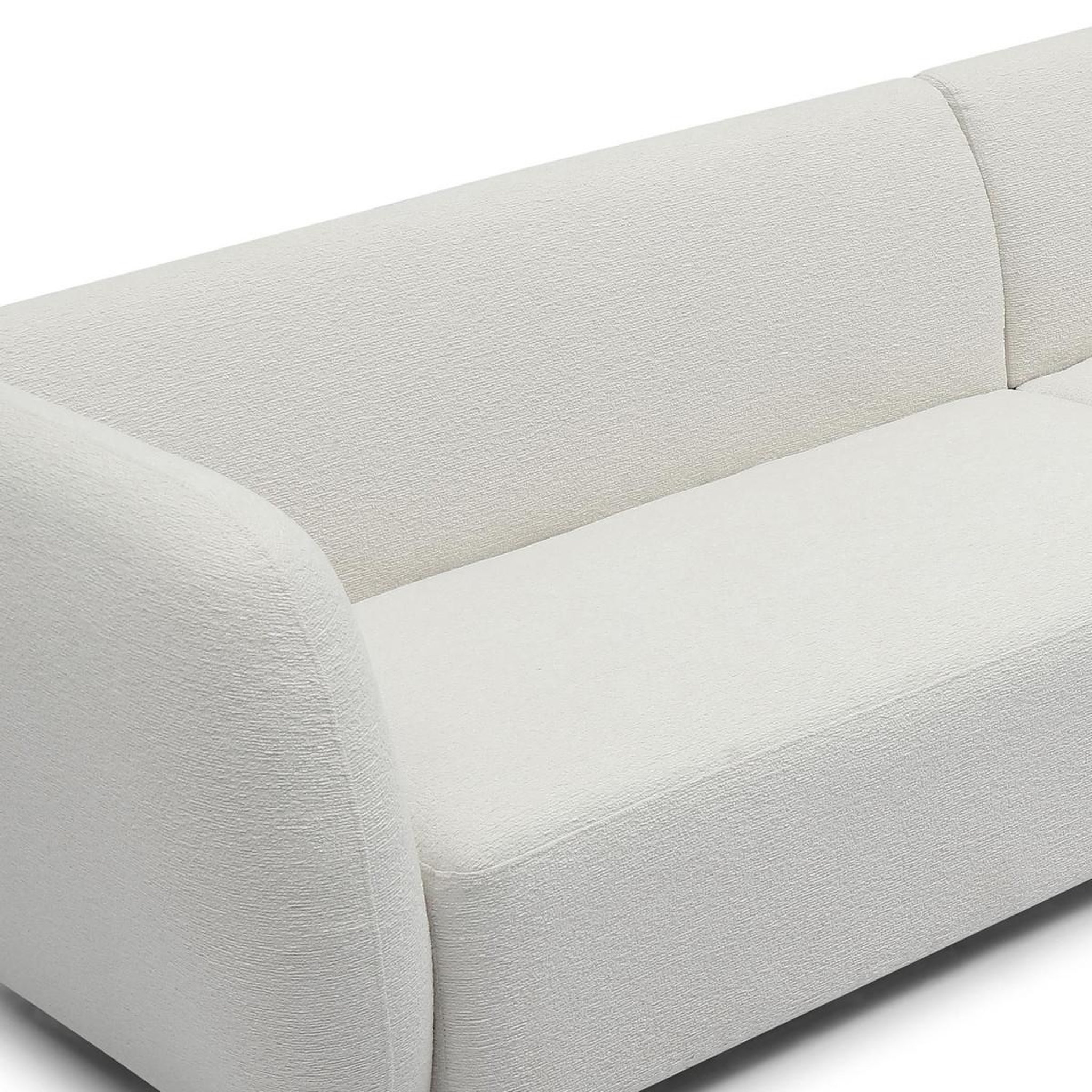 Voir la diapositive 4 : Paris Prix Canapé d'angle réversible bouclette  jerry  287cm crème