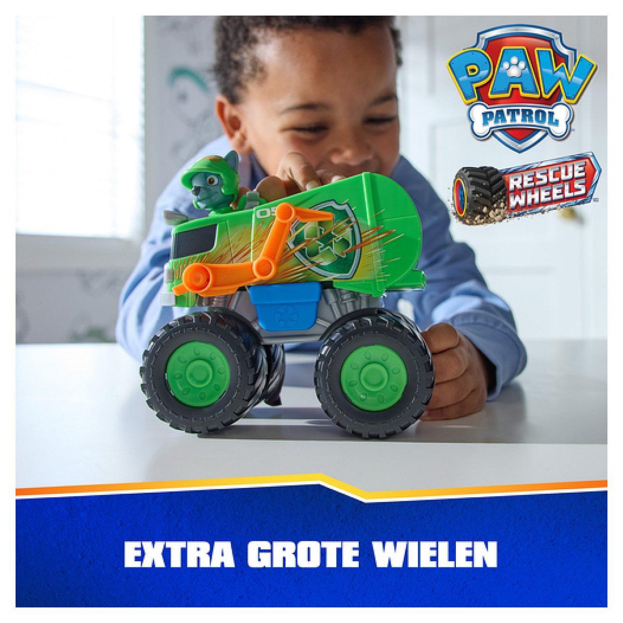Voir la diapositive 2 : SpinMaster Vehicule + figurine rescue wheels rocky la pat patrouille