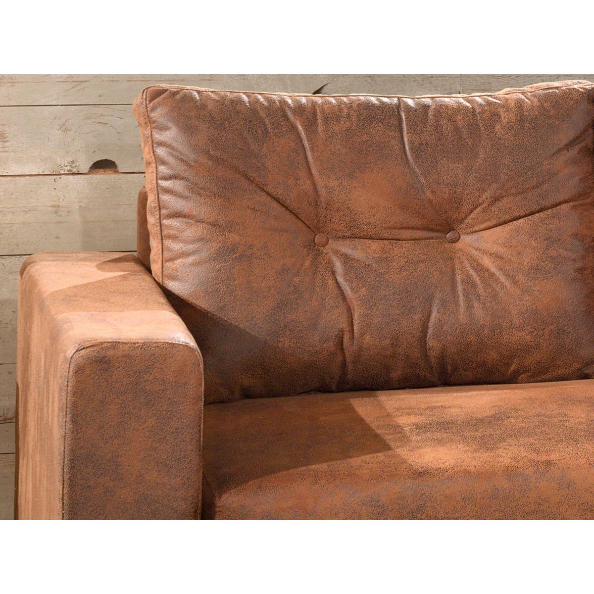 BEST MOBILIER Nordic - canapé d'angle l - 5 places - convertible - industriel vintage - droit