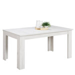 HomeStyle4U Table à Manger Extensible Moderne 160x90 cm Blanche pour 8 Personnes