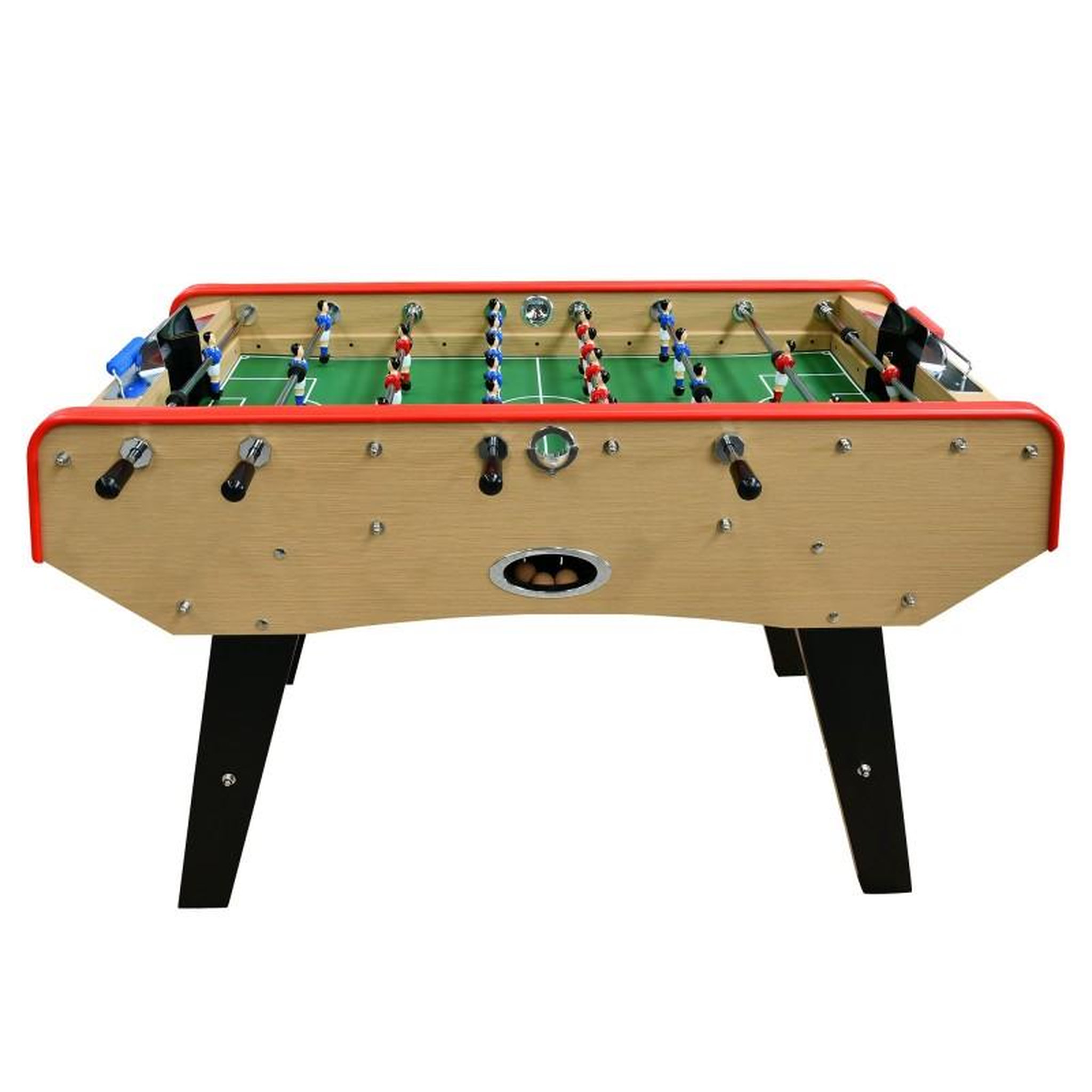Voir la diapositive 1 : PLAY4FUN Baby-foot CLASSIC type Bistrot - 151 x 77 x 91 cm - Table de Baby-foot avec barres télescopiques et Balles Lièges Inclus