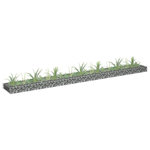 VIDAXL Lit sureleve a gabion Acier galvanise 270x30x10 cm