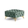 Voir la diapositive 3 : LISA DESIGN Camden - pouf chesterfield en velours - pieds en métal doré