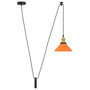 Voir la diapositive 2 : VIDAXL Lampe suspendue reglable hauteur E27 orange brillant metal