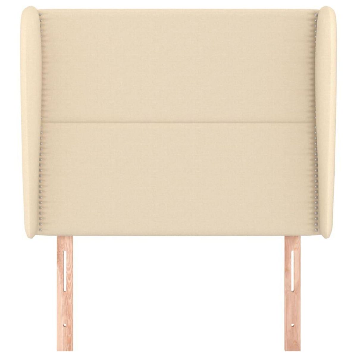 VIDAXL Tete de lit avec oreilles Creme 93x23x118/128 cm Tissu