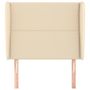 Voir la diapositive 3 : VIDAXL Tete de lit avec oreilles Creme 93x23x118/128 cm Tissu