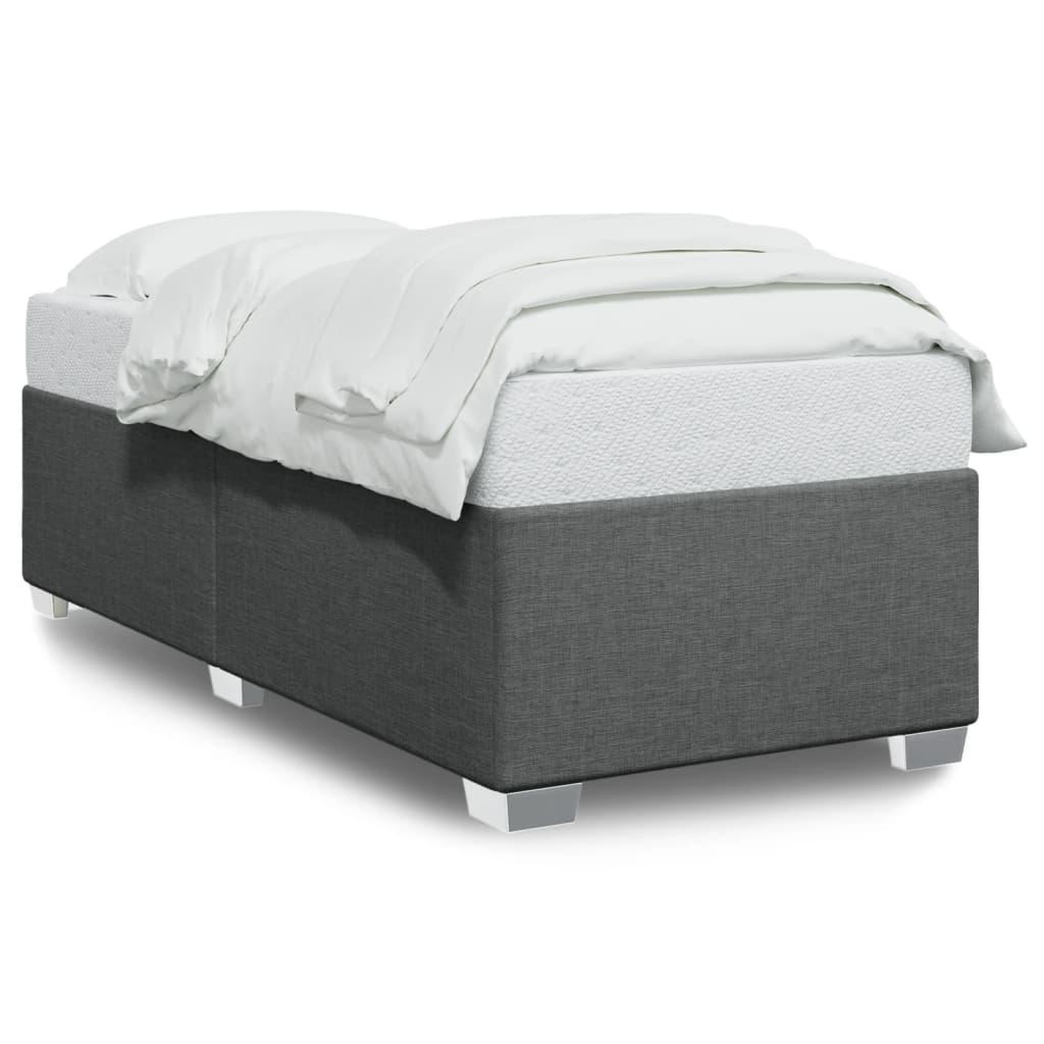 Voir la diapositive 2 : VIDAXL Cadre de lit sans matelas gris fonce 100x200 cm tissu