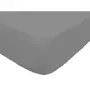 SOLEIL D'OCRE Drap housse en coton 140x190 cm PERCALE gris, par Soleil d'ocre