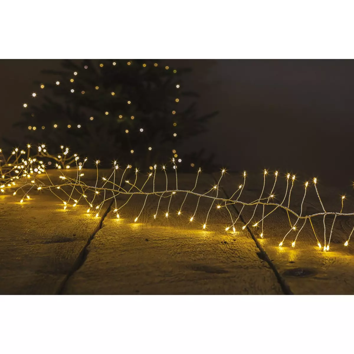 Feerie Christmas Guirlande Boa d'extérieur 10 mètres - 800 LED - Blanc chaud