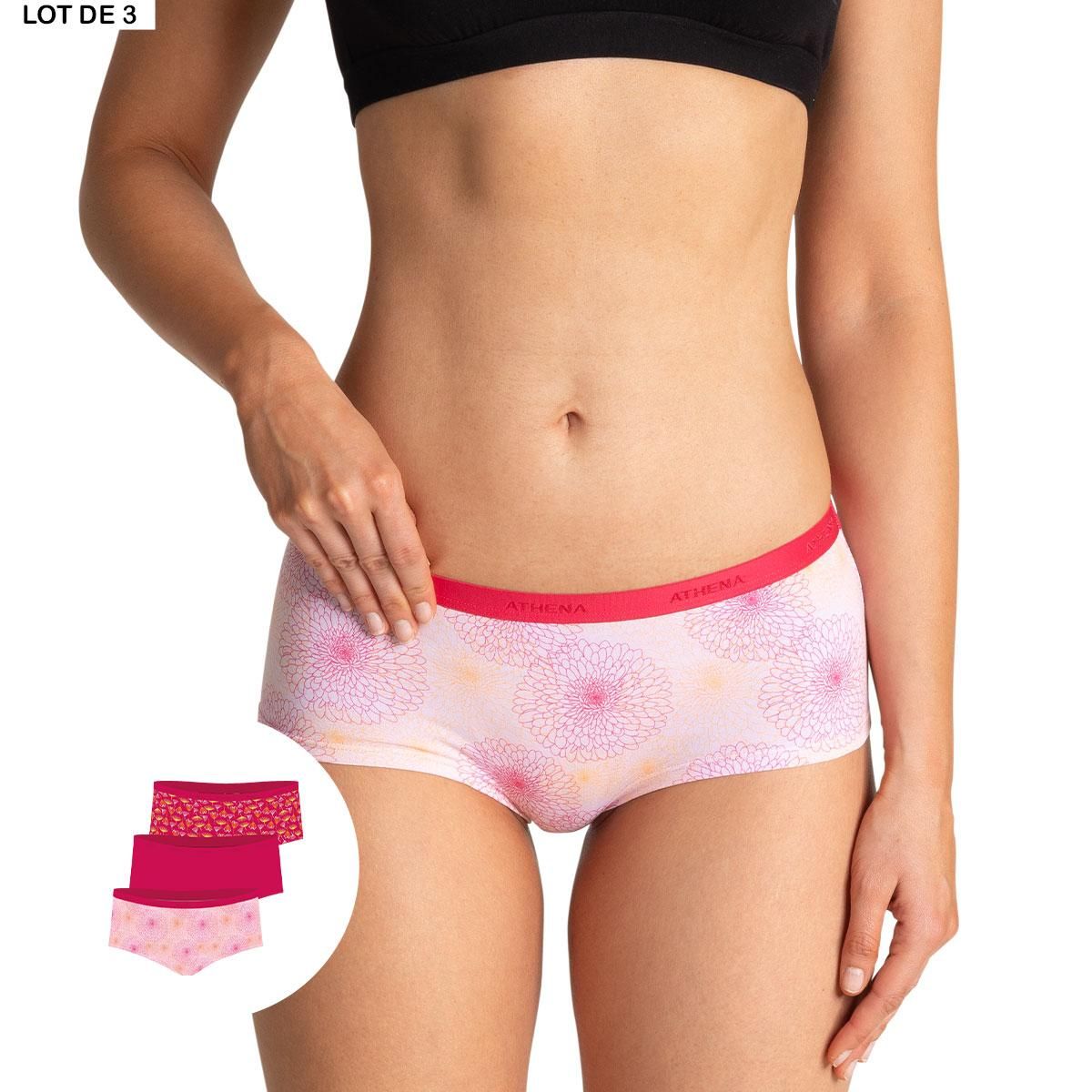 Athena Lot de 3 boxers femme Ecopack Mode
