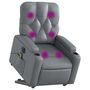 Voir la diapositive 3 : VIDAXL Fauteuil inclinable de massage electrique gris similicuir