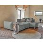 Voir la diapositive 2 : BEST MOBILIER Lena - canapé d'angle droit convertible - 5 places - gris clair - style scandinave - gris clair
