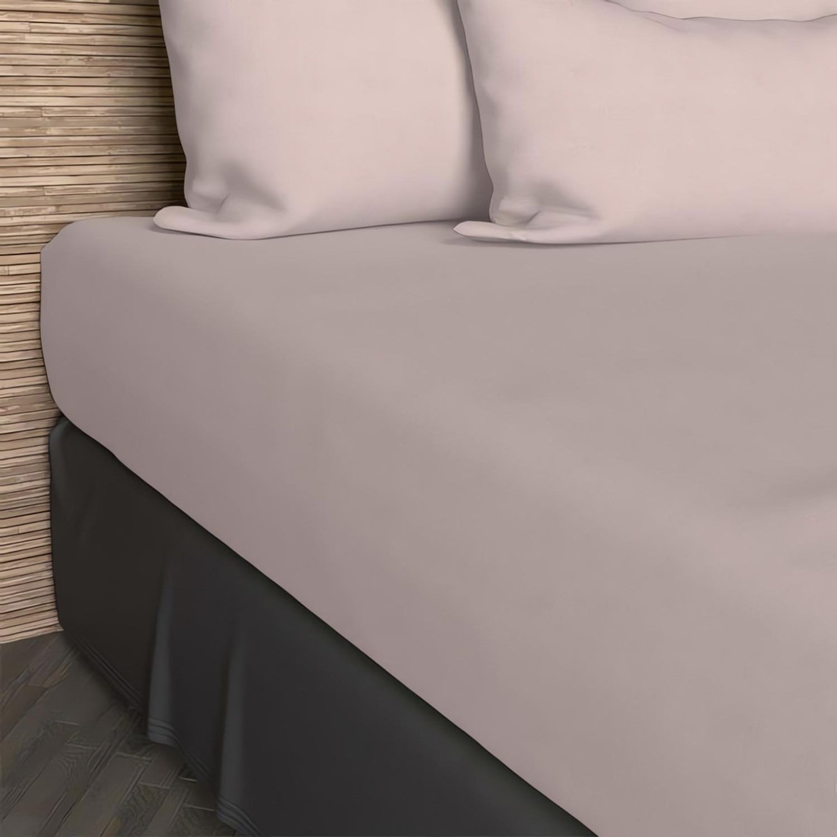 SOLEIL D'OCRE Drap housse en coton uni 57 Fils/cm2 par SOLEIL D'OCRE rose