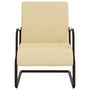 Voir la diapositive 2 : VIDAXL Chaise cantilever Creme Similicuir