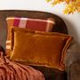 Voir la diapositive 4 : ATMOSPHERA Coussin Déco Flanelle  Cuddly  38x58cm Jaune Cumin