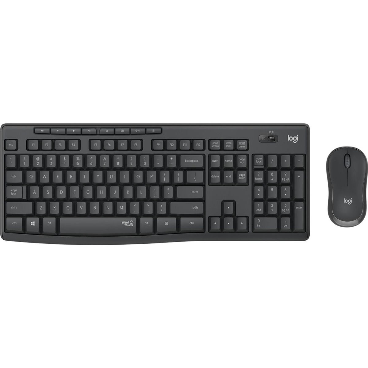 Logitech Logitech MK295 Silent Wireless Combo clavier Souris incluse Bureau RF sans fil Portuguais Graphite