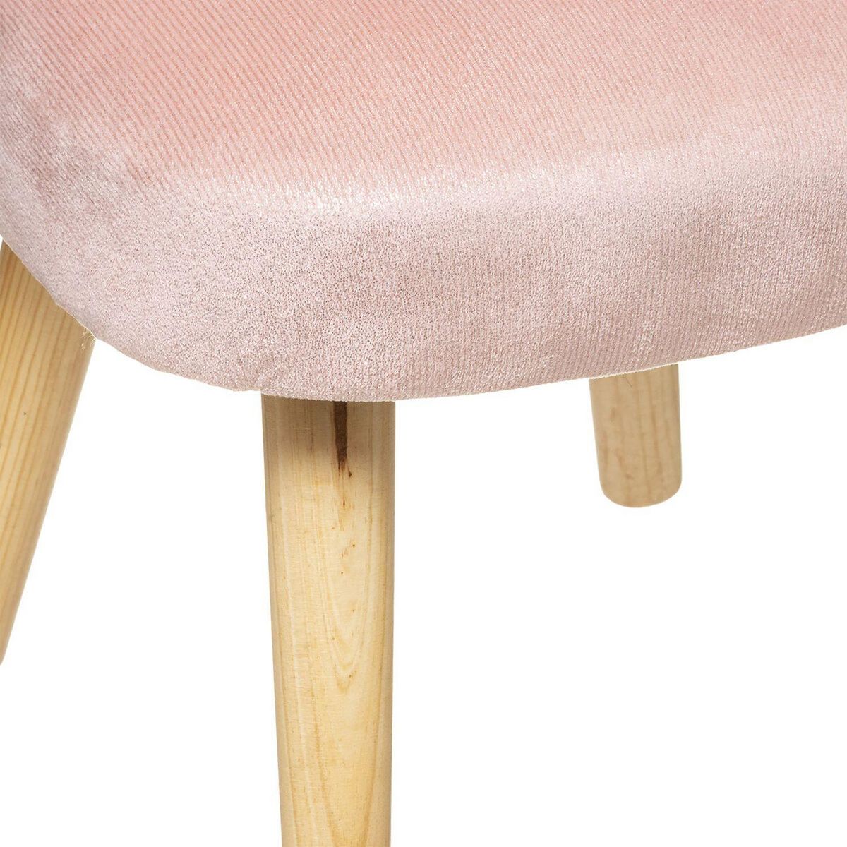 ATMOSPHERA Fauteuil crapaud pour enfant effet velours - Rose