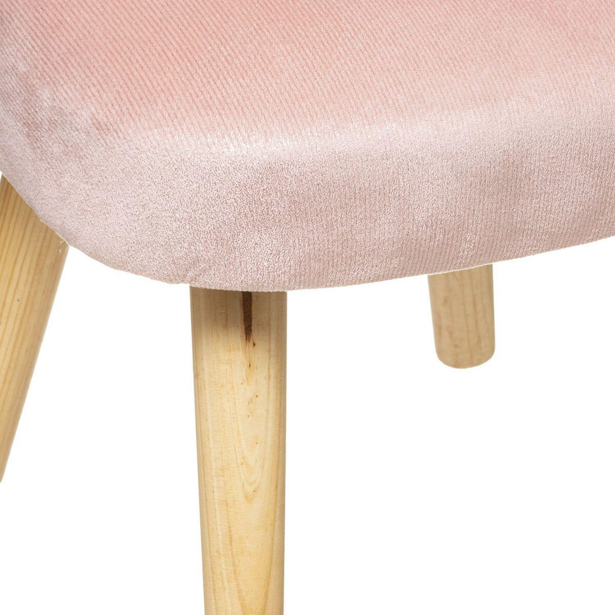 ATMOSPHERA Fauteuil crapaud pour enfant effet velours - Rose