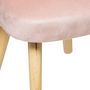 Voir la diapositive 2 : ATMOSPHERA Fauteuil crapaud pour enfant effet velours - Rose