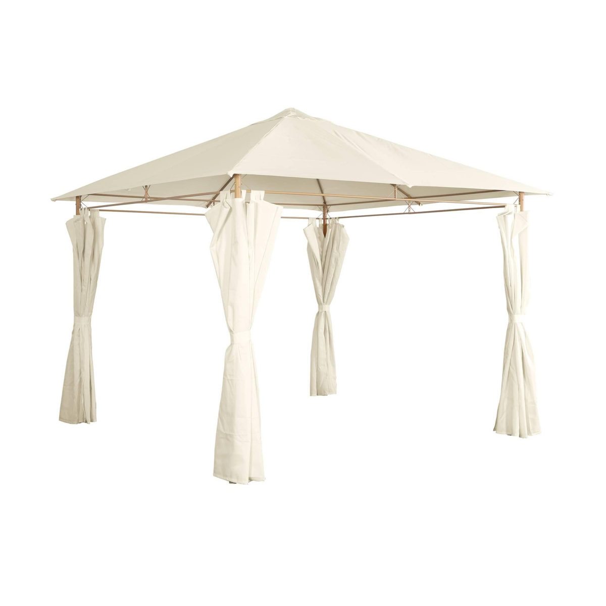 SWEEEK Tonnelle 3x3 m - Elusa - Pergola avec rideaux, tente de jardin, barnum