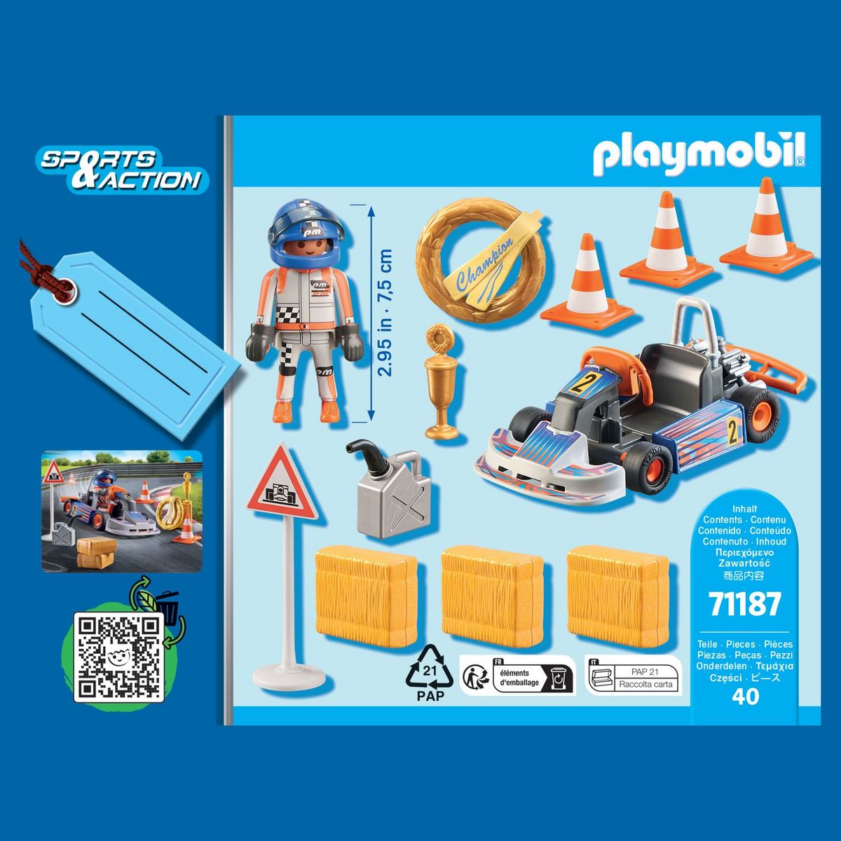 PLAYMOBIL 71187 Pilote de kart 