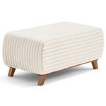 BEST MOBILIER Cristal - bout de lit - en fausse fourrure côtelée. Coloris disponibles : Beige, Vert, Orange, Gris, Bleu, Marron