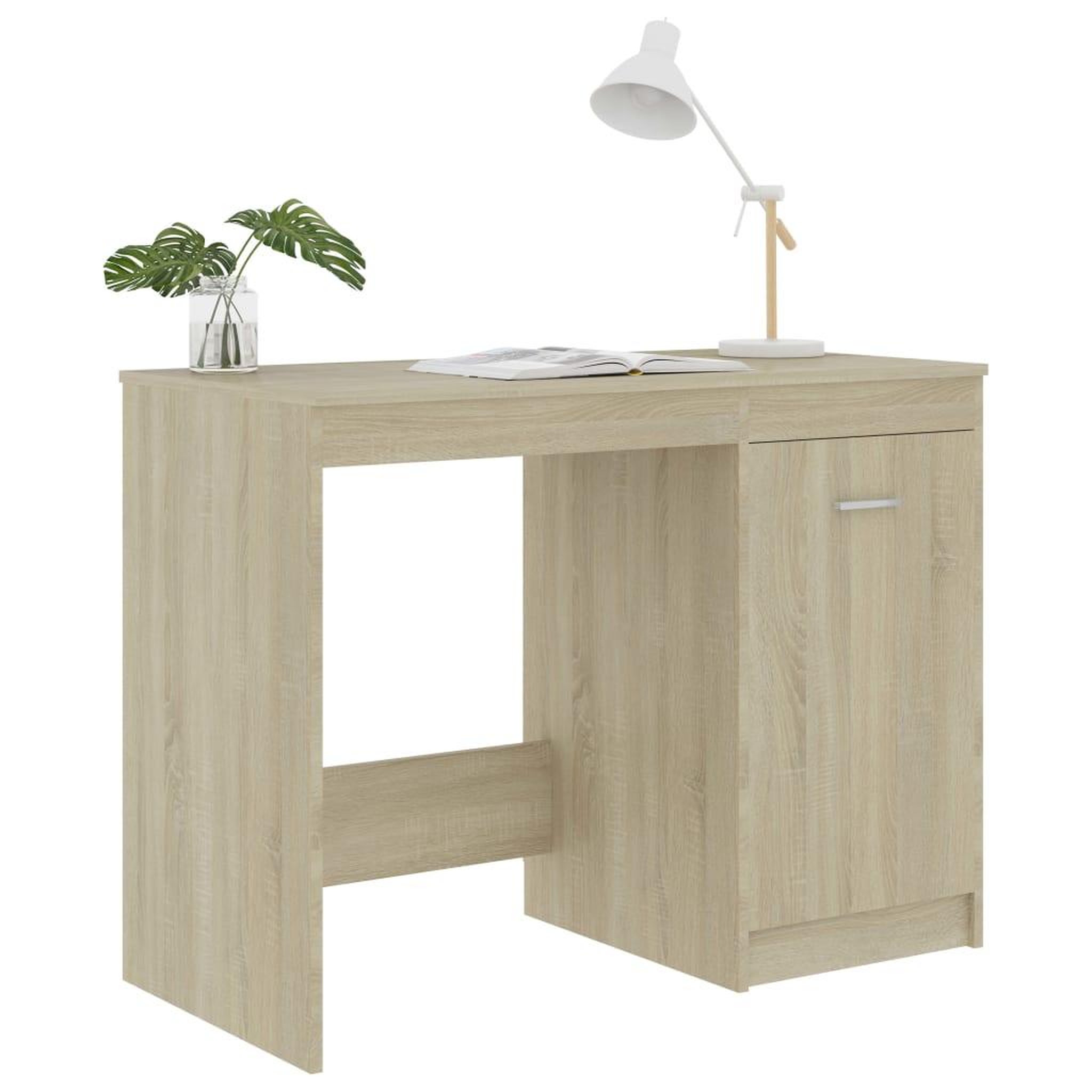 Voir la diapositive 5 : VIDAXL Bureau Chene sonoma 100x50x76 cm Bois d'ingenierie