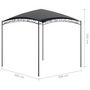 Voir la diapositive 5 : VIDAXL Belvedere 3x3x2,65 m Anthracite 180 g/m^2