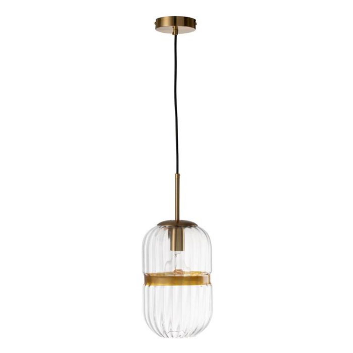 Paris Prix Lampe Suspension Tube en Verre  Murray  35cm Transparent
