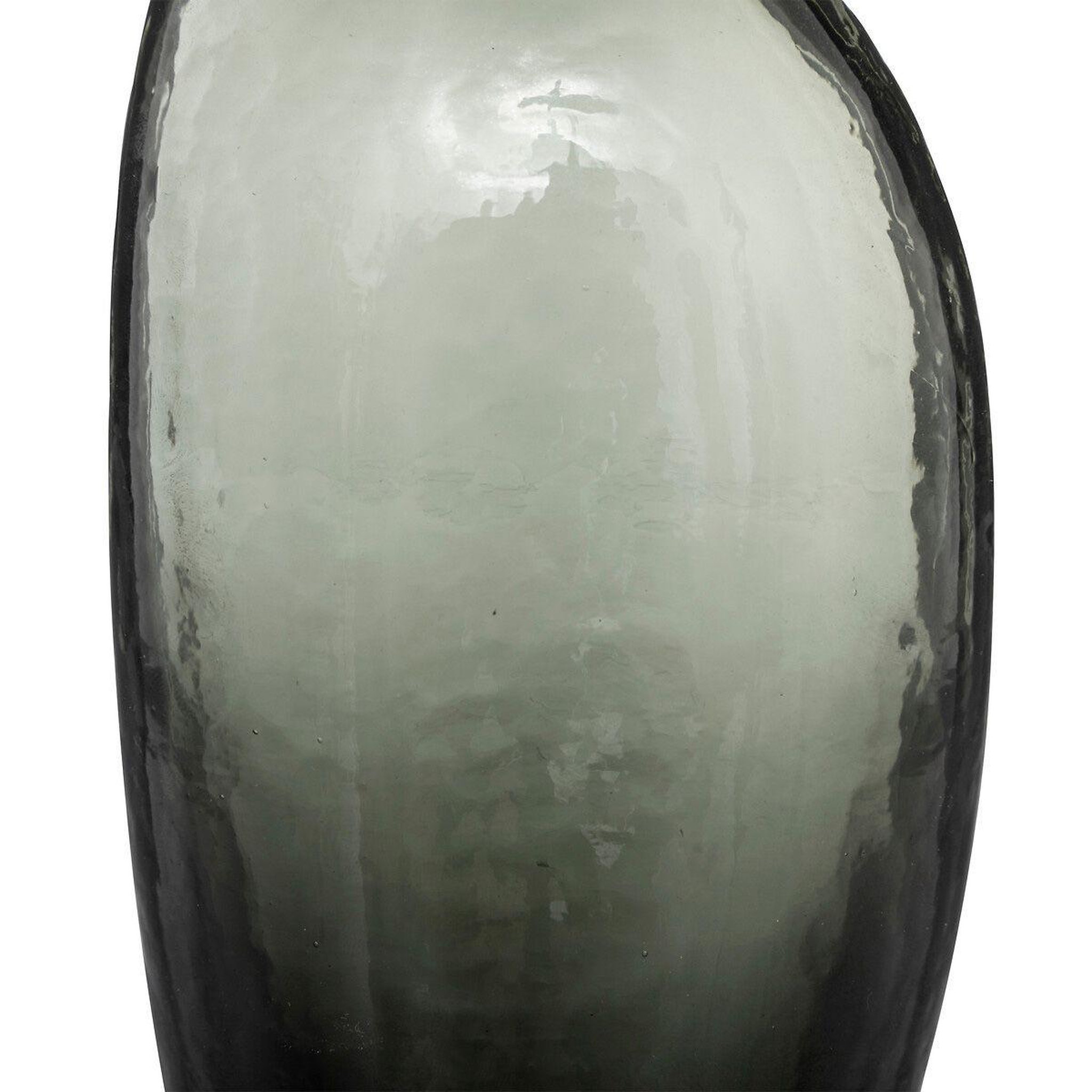 Voir la diapositive 2 : ATMOSPHERA Soliflore en verre design  irrégulier  19cm gris