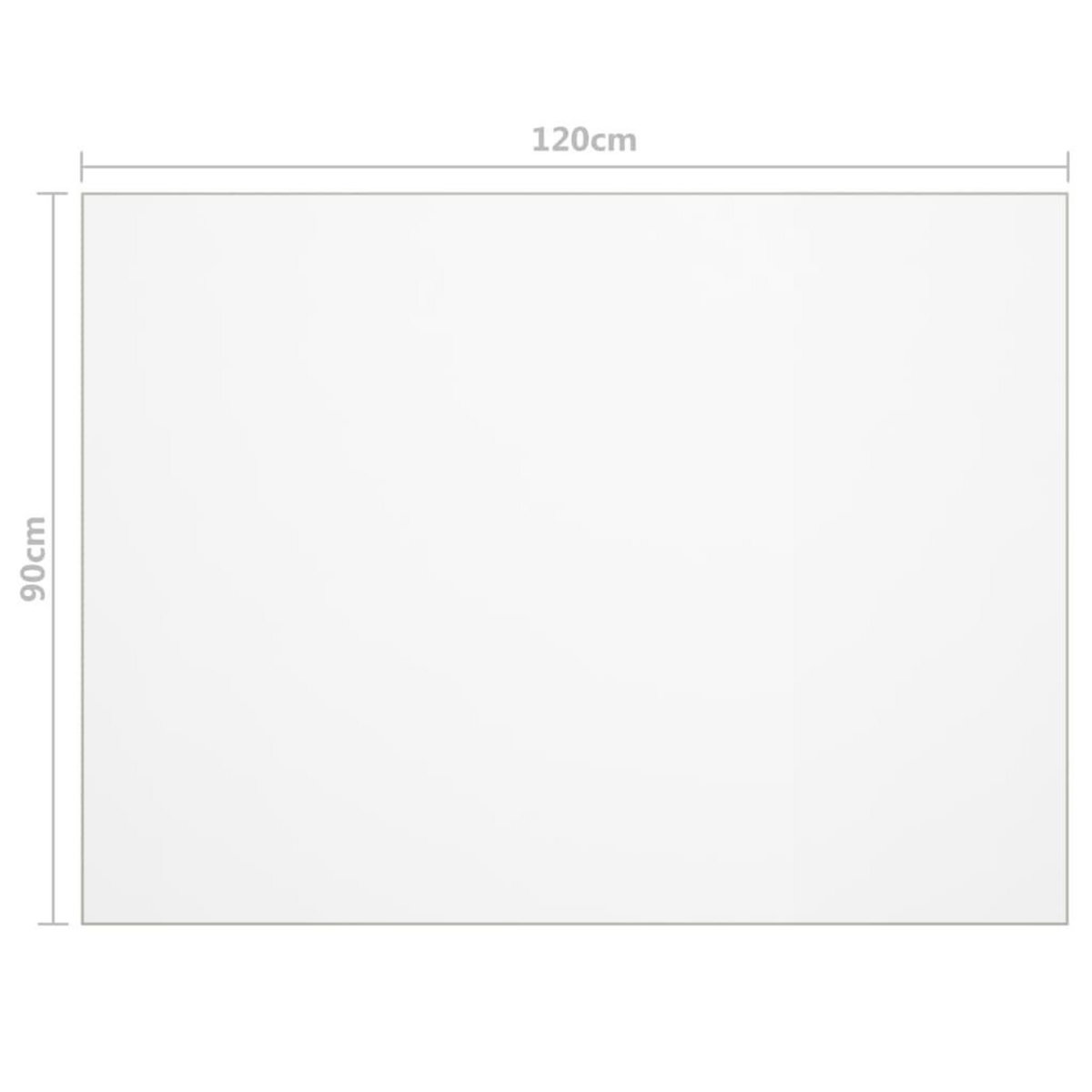 VIDAXL Protecteur de table transparent 120x90 cm 1,6 mm PVC
