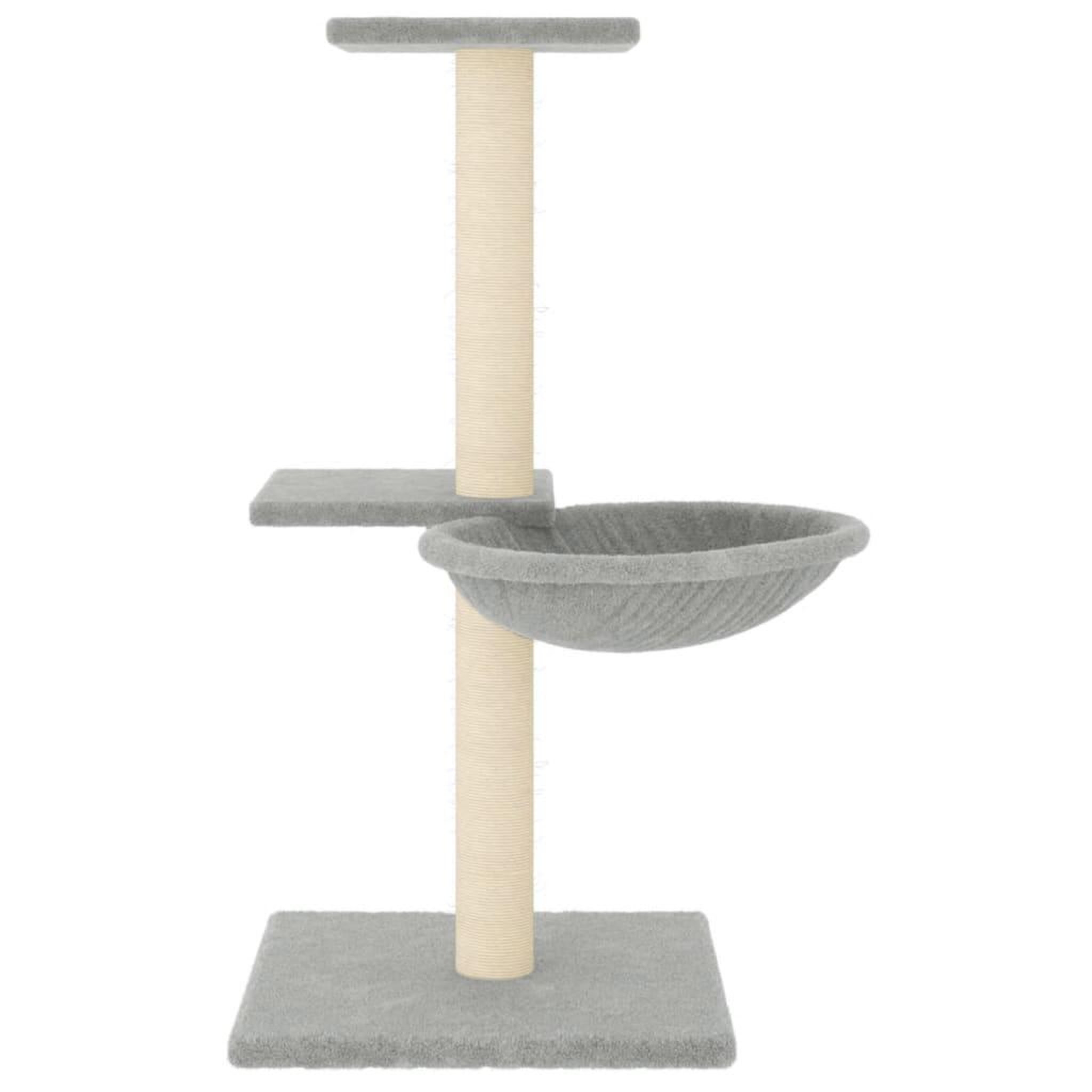 Voir la diapositive 3 : VIDAXL Arbre a chat avec griffoirs en sisal gris clair 72 cm