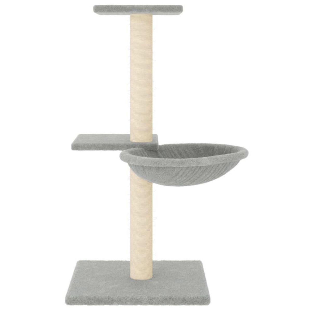 VIDAXL Arbre a chat avec griffoirs en sisal gris clair 72 cm
