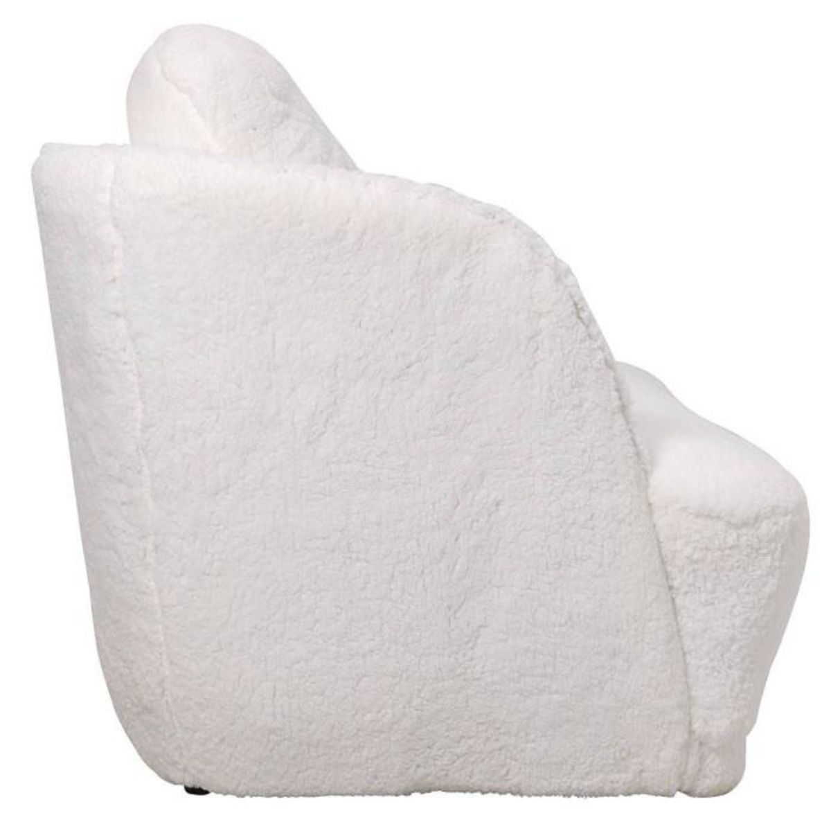 Paris Prix Fauteuil Tissu  Peau de Mouton  77cm Crème
