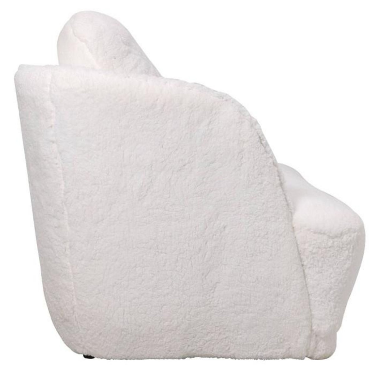 Paris Prix Fauteuil Tissu  Peau de Mouton  77cm Crème