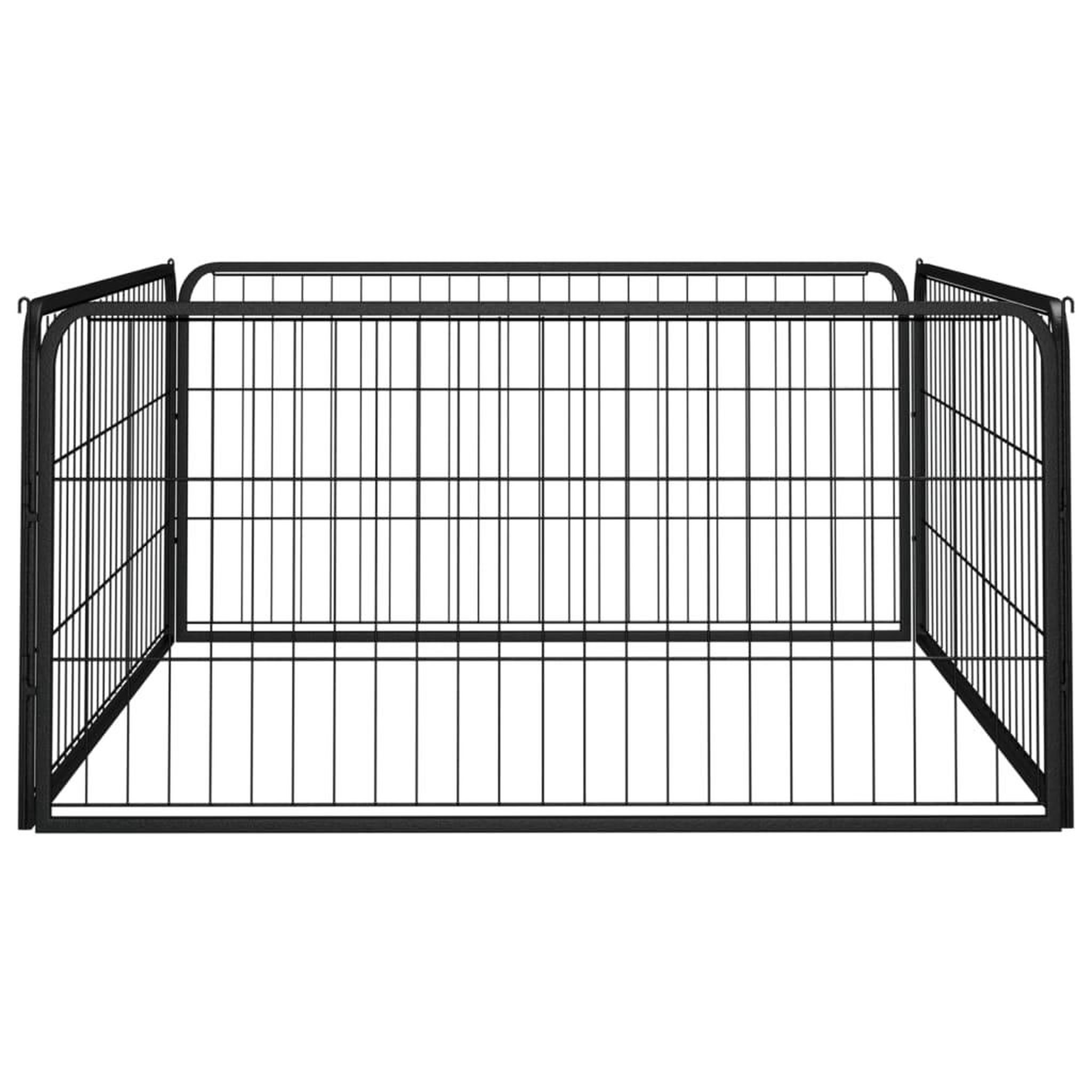 Voir la diapositive 2 : VIDAXL Parc pour chien 4 panneaux Noir 100x50cm Acier enduit de poudre