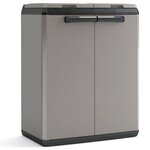 Keter Keter Armoire de recyclage Split Basic Gris et noir 85 cm