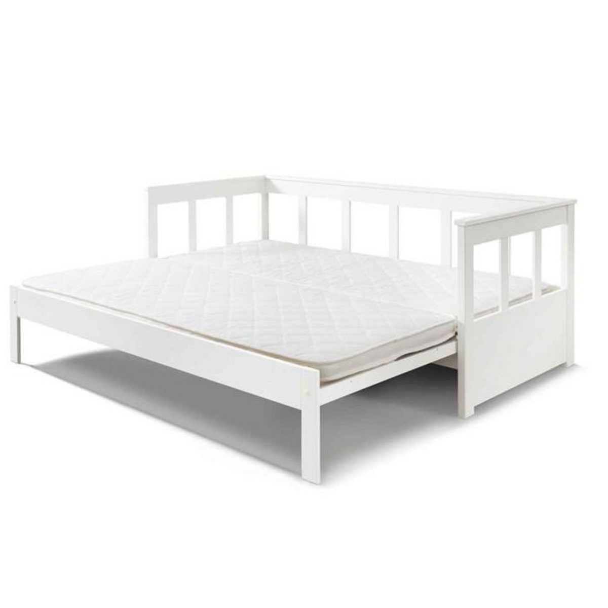 Paris Prix Lit Banquette Extensible  Pino  90x200cm Blanc