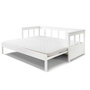 Voir la diapositive 3 : Paris Prix Lit Banquette Extensible  Pino  90x200cm Blanc