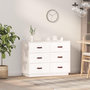 Voir la diapositive 1 : VIDAXL Buffet Blanc 100x40x75 cm Bois massif de pin