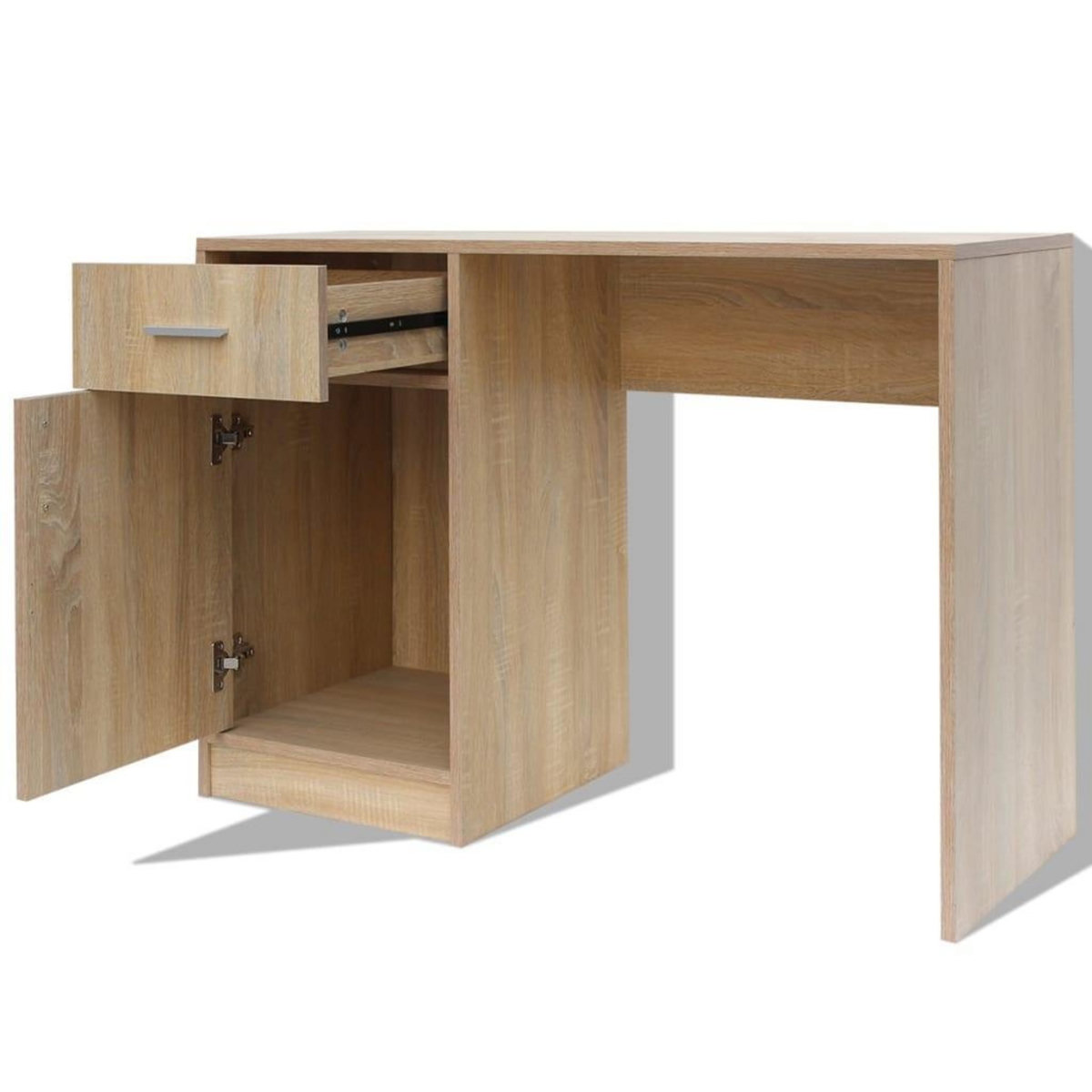 VIDAXL Bureau avec tiroir et placard Chene 100x40x73 cm